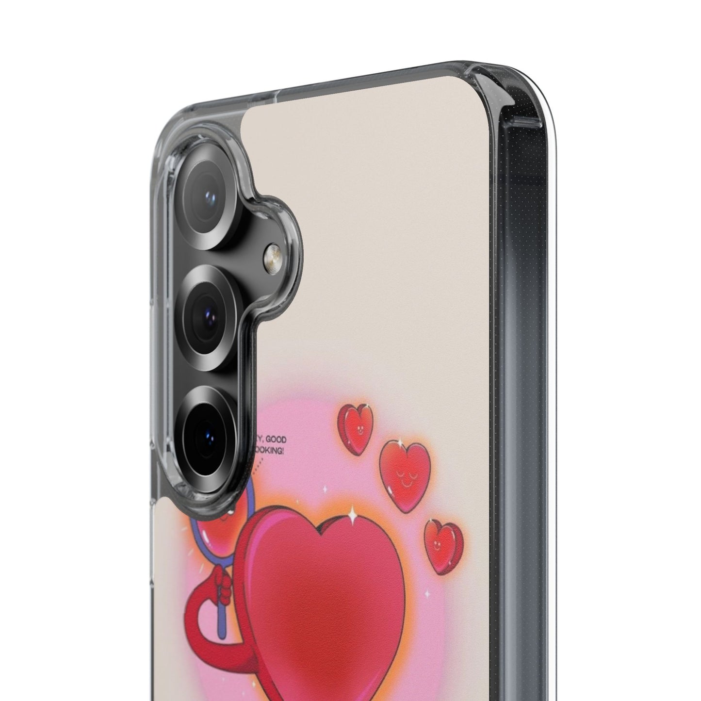 Clear Phone Case — "Be Kind to Yourself" Heart Design