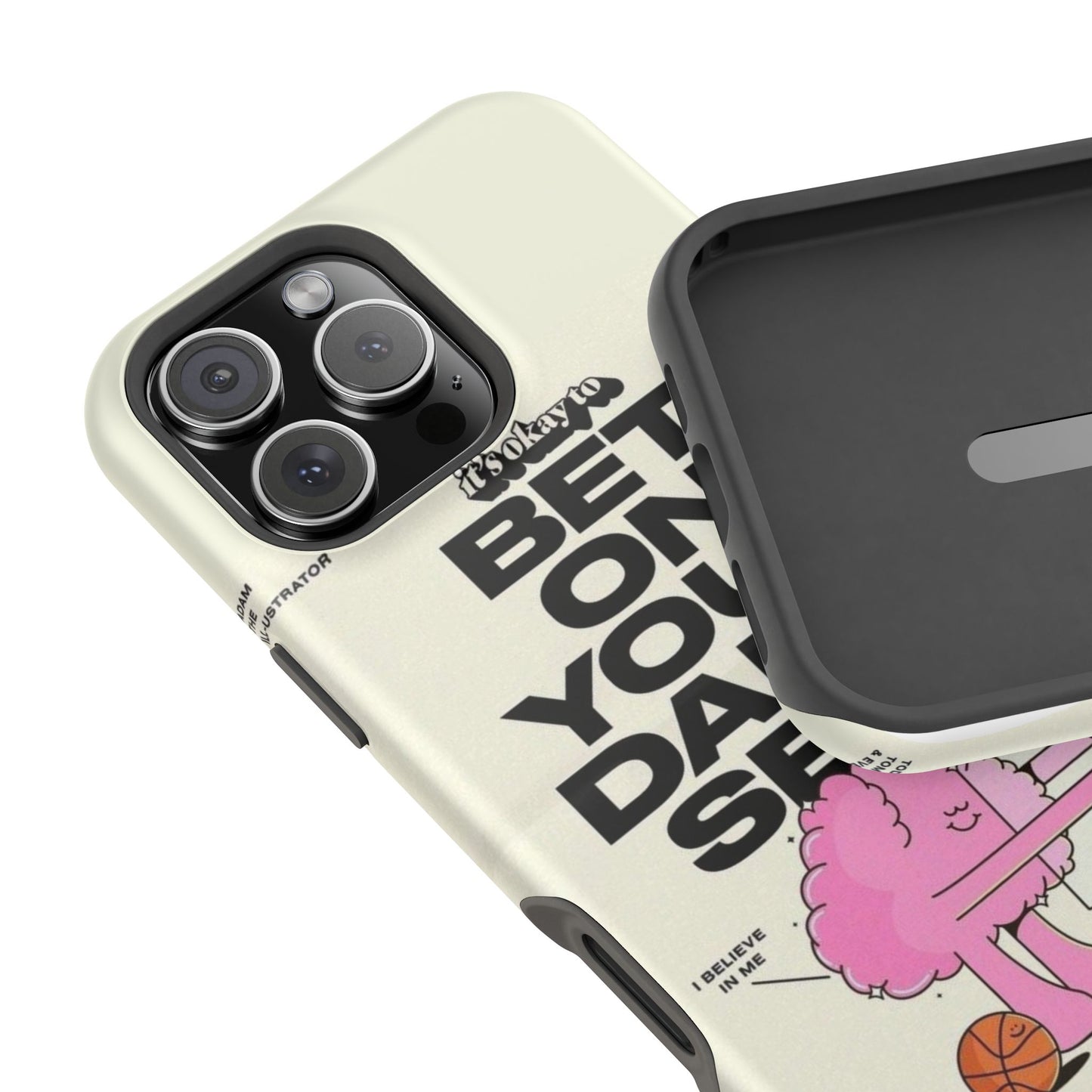 Magnetic Impact-Resistant Case — "Bet On Your Damn Self" Motivational Phone Cover