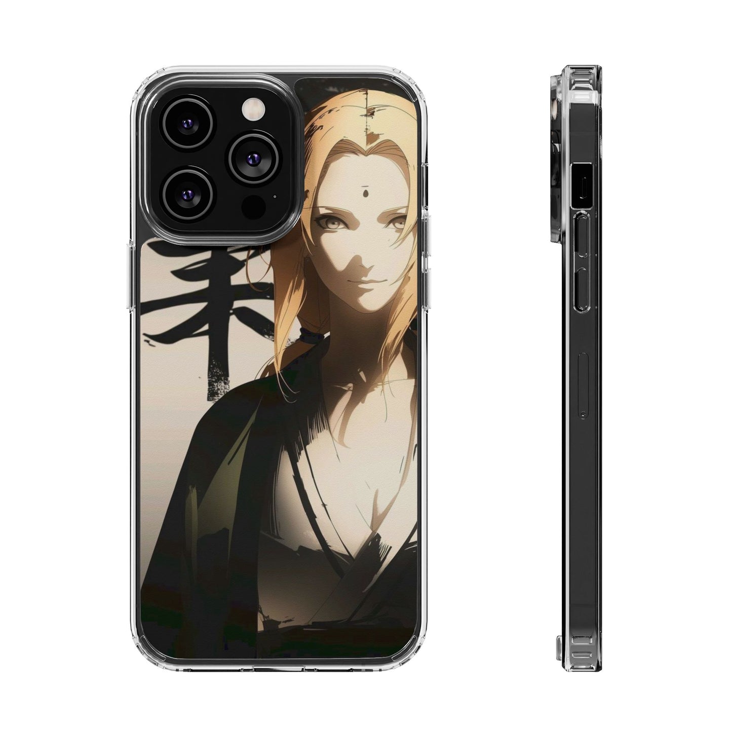 Clear Anime Character Impact-Resistant Phone Case