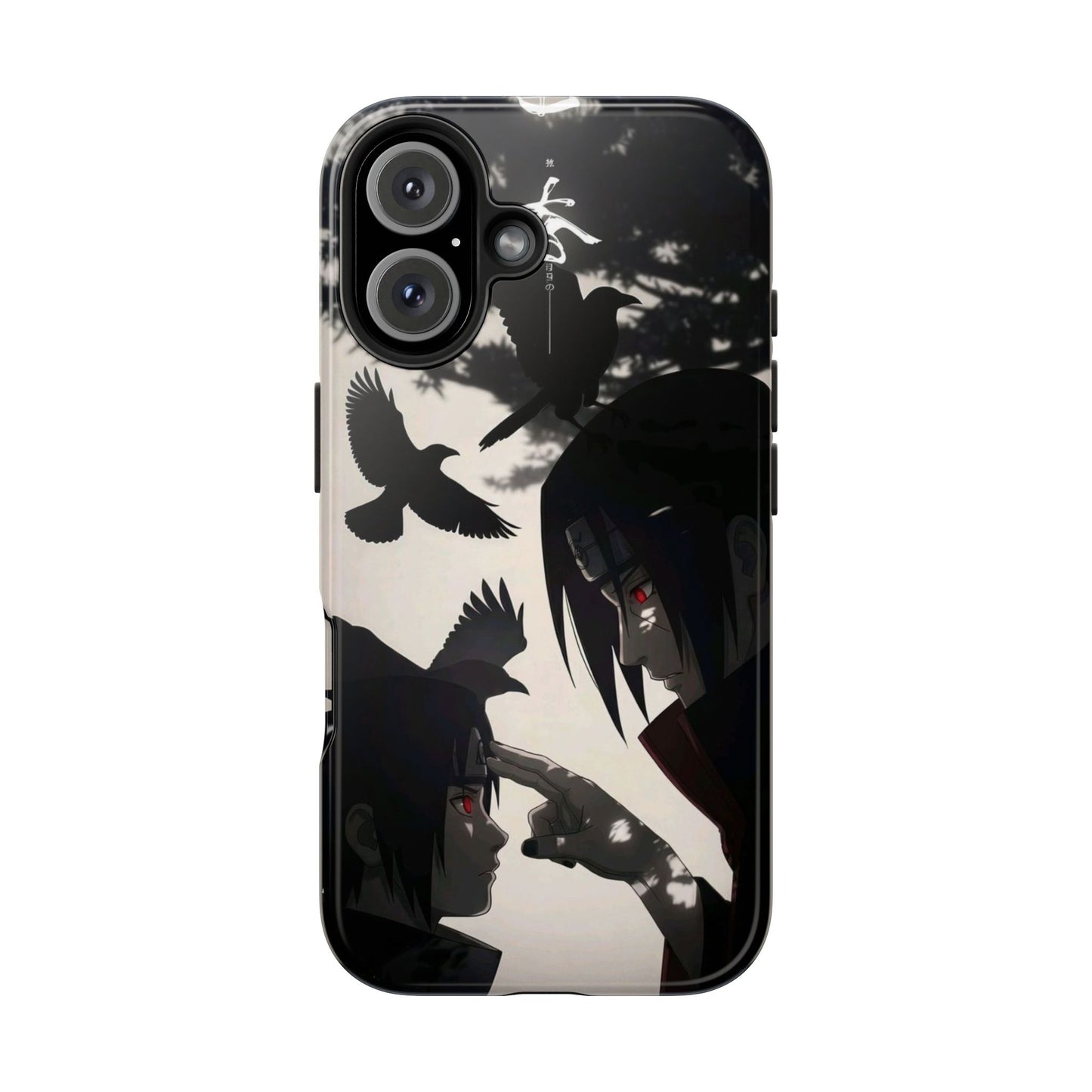 Anime Raven Silhouette Phone Case — Dark Red Eye Tough Protective Case