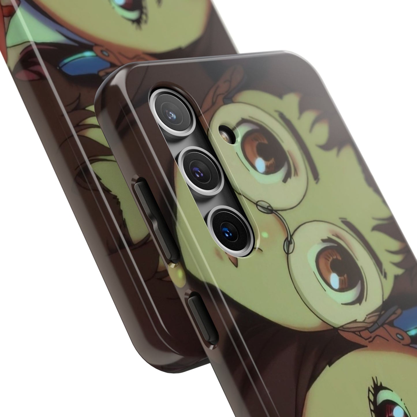 Anime Duo Tough Phone Case — Cute Chibi Sisters Protective Cover