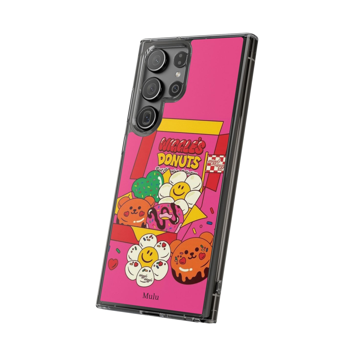 Donut Box Cute Phone Case — Clear Impact‑Resistant iPhone Cover with Smiling Donuts