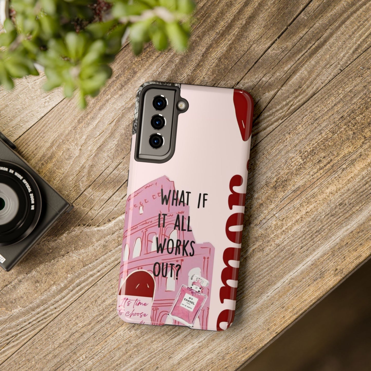 What If It All Works Out Phone Case - Pink Motivational Tough Case