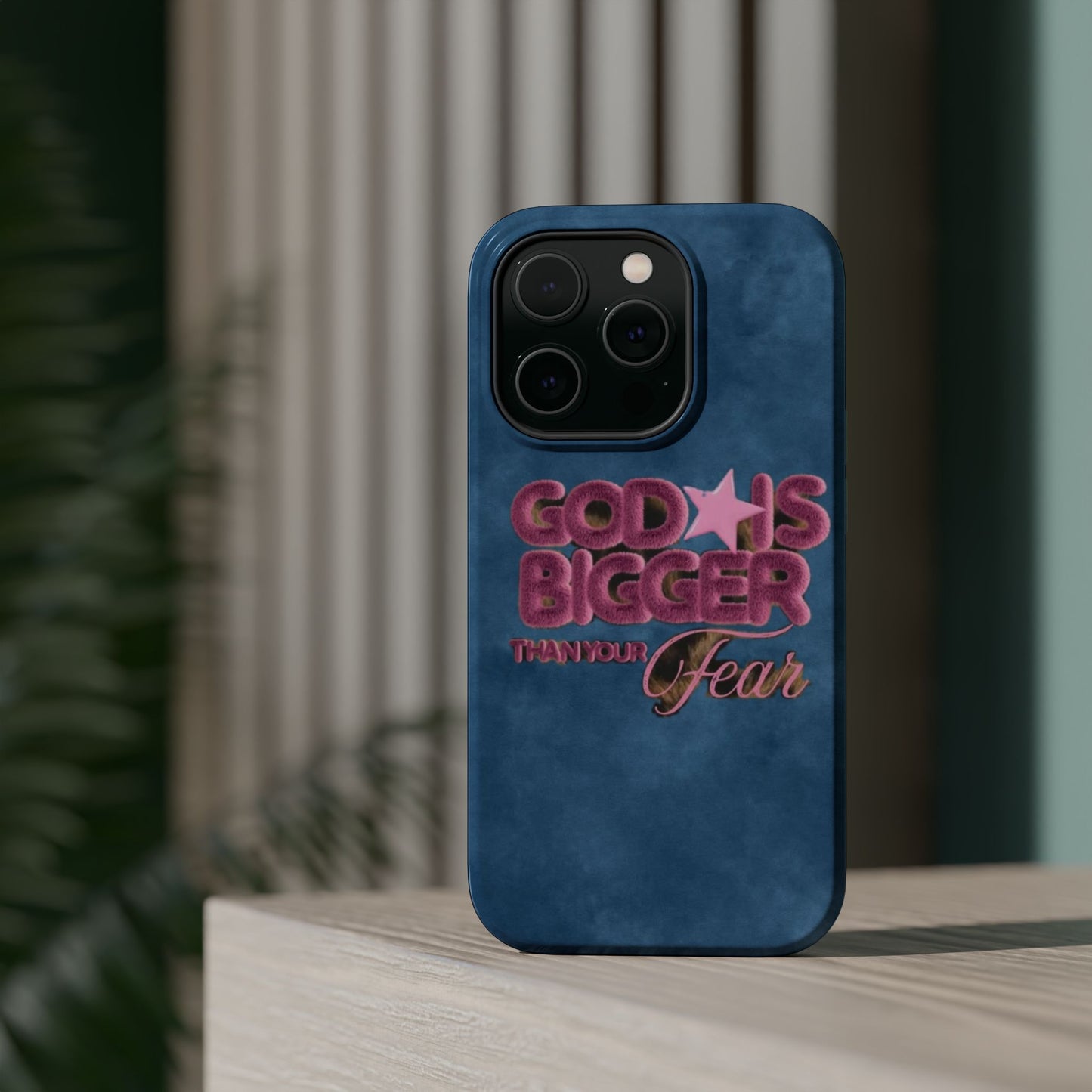 Phone Case — “God Is Bigger Than Your Fear” Magnetic Impact-Resistant Case