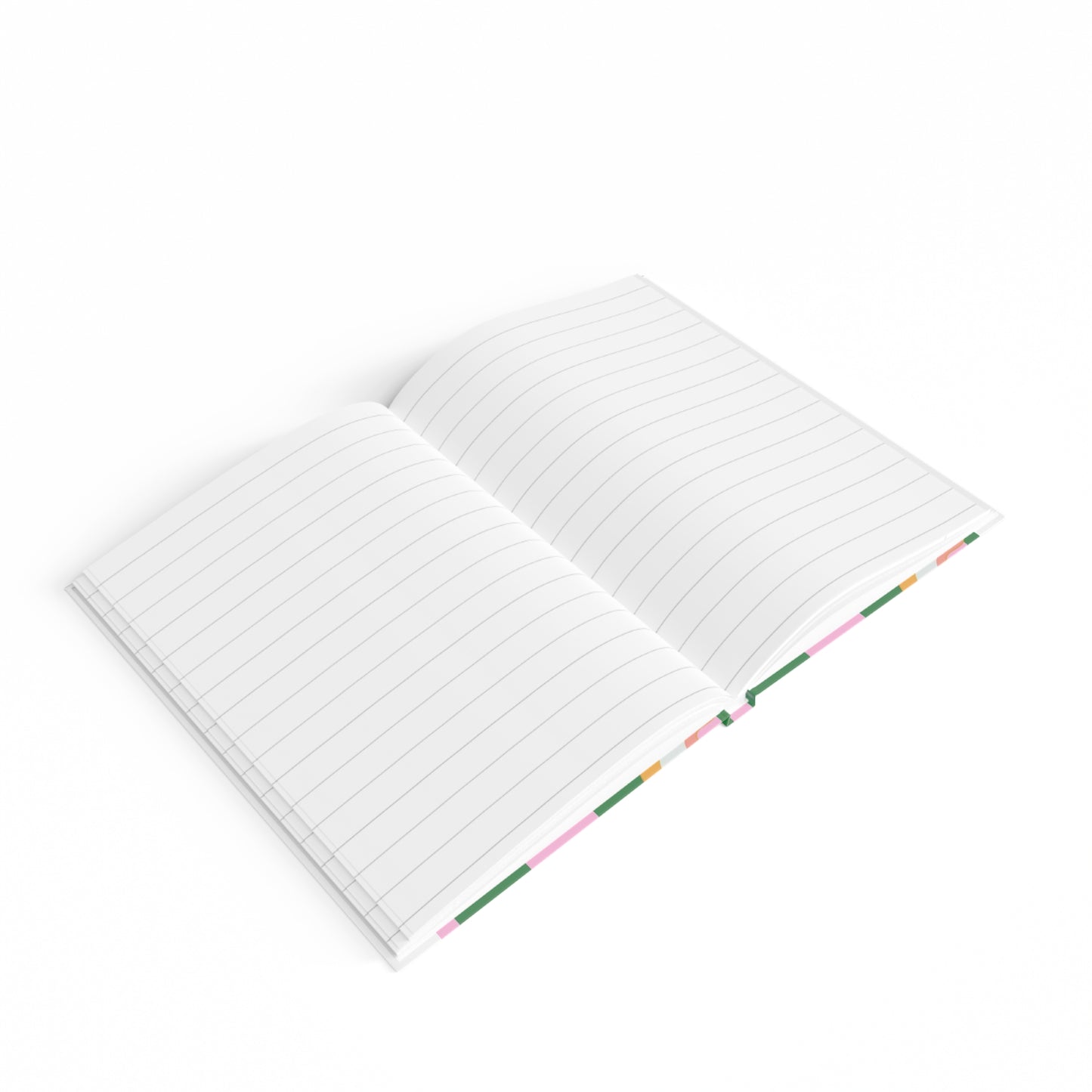 Happy Checkerboard Journal — Pink & Green Retro Doodle Ruled Notebook