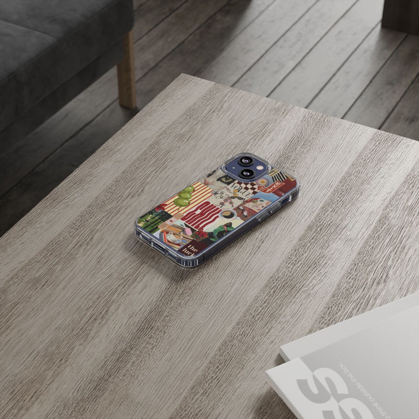 Collage Vintage Aesthetic Clear Impact-Resistant Phone Case