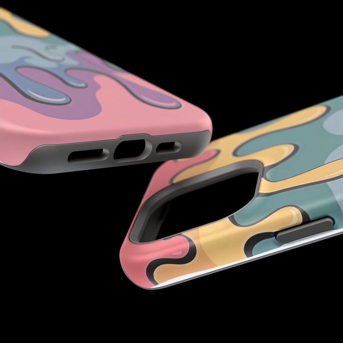 Colorful Drip Magnetic Phone Case — Impact-Resistant iPhone Cover