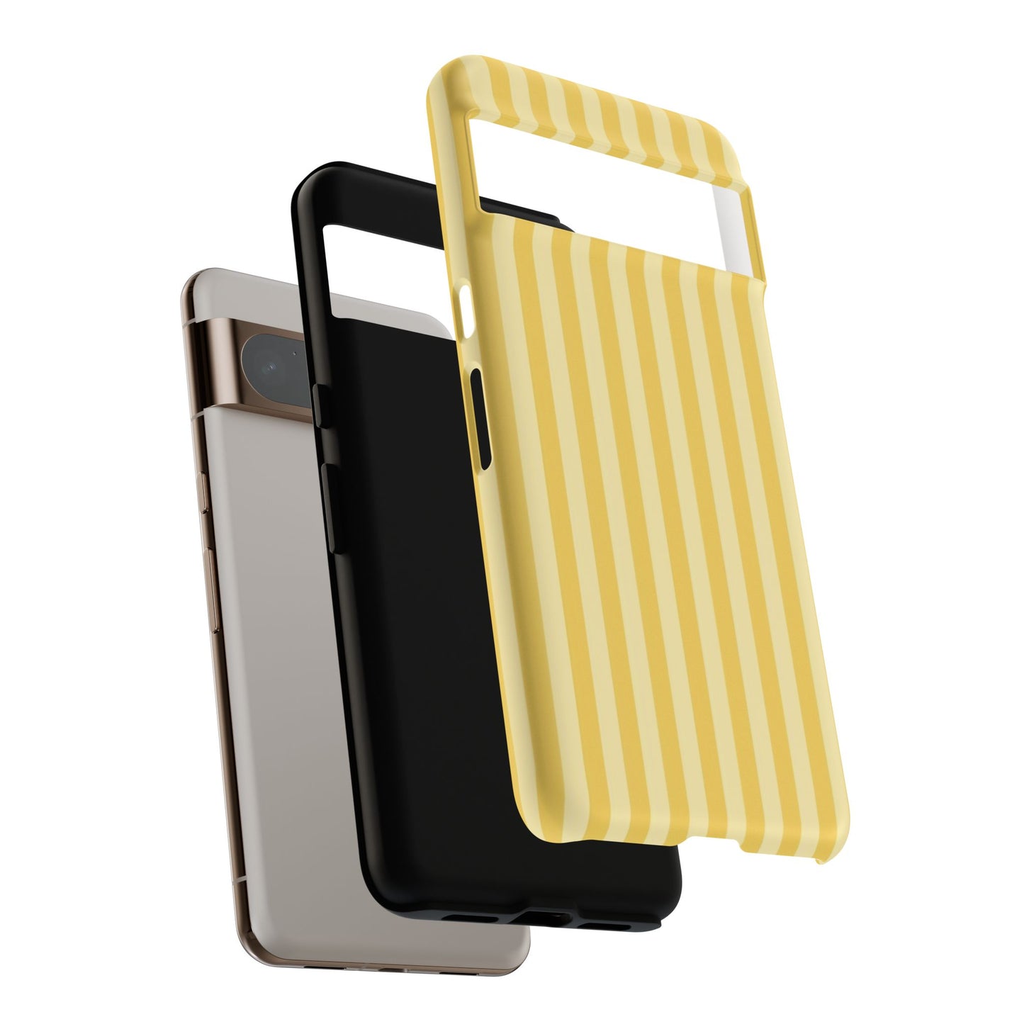 Yellow Stripe Tough Phone Case — Durable Protective iPhone Cover