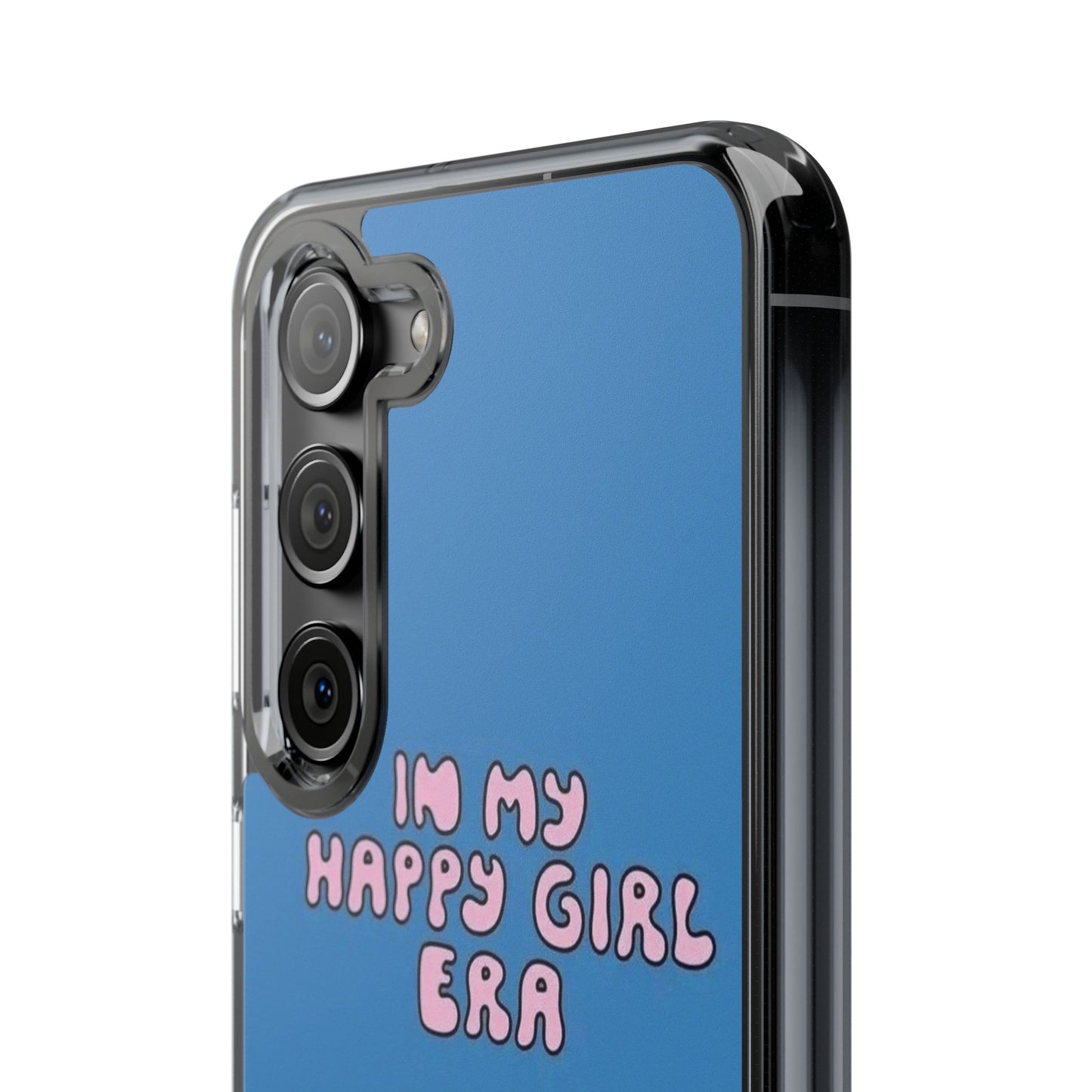 Clear Impact-Resistant Phone Case — “I’m My Happy Girl Era” Cute Flower Design