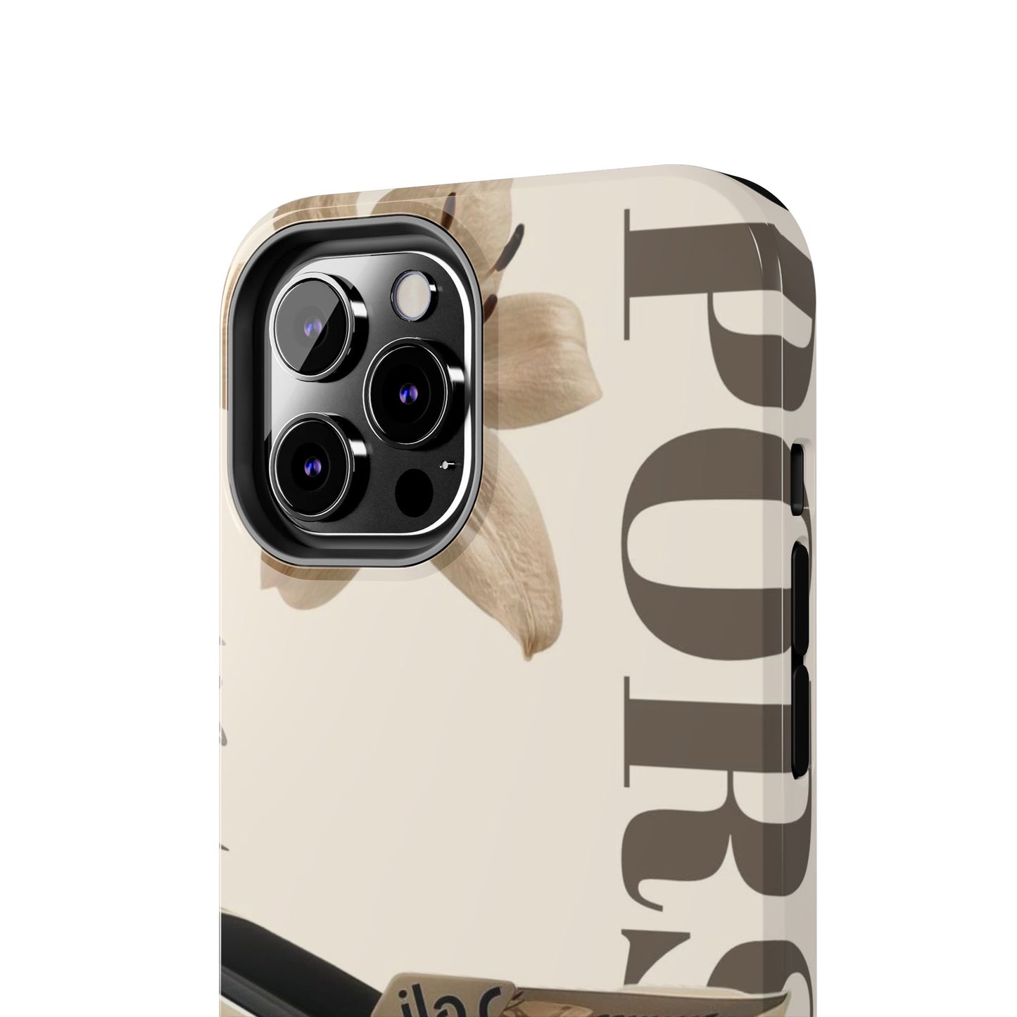 Tough Phone Case — Beige Sports Car Design with 'Tourist' Typography