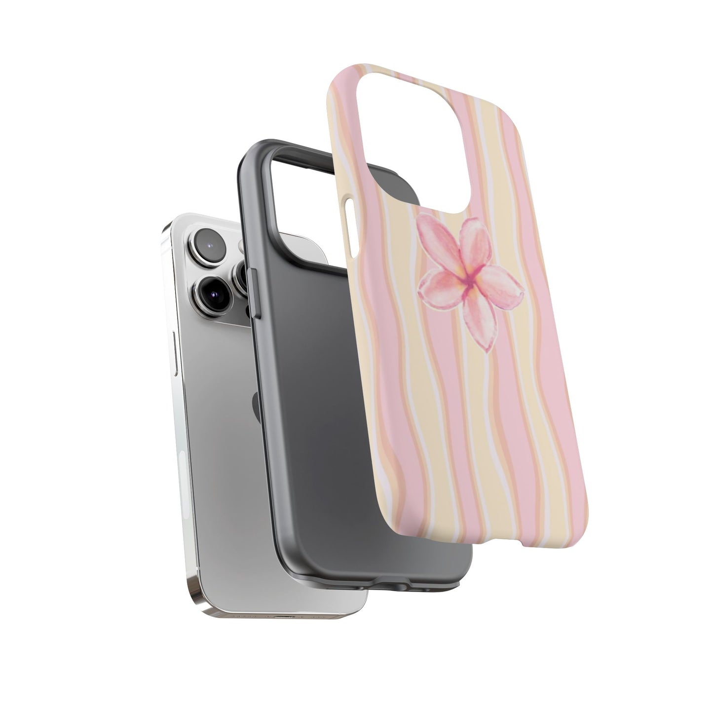 Pink Plumeria Phone Case - Tropical Floral Tough Phone Case
