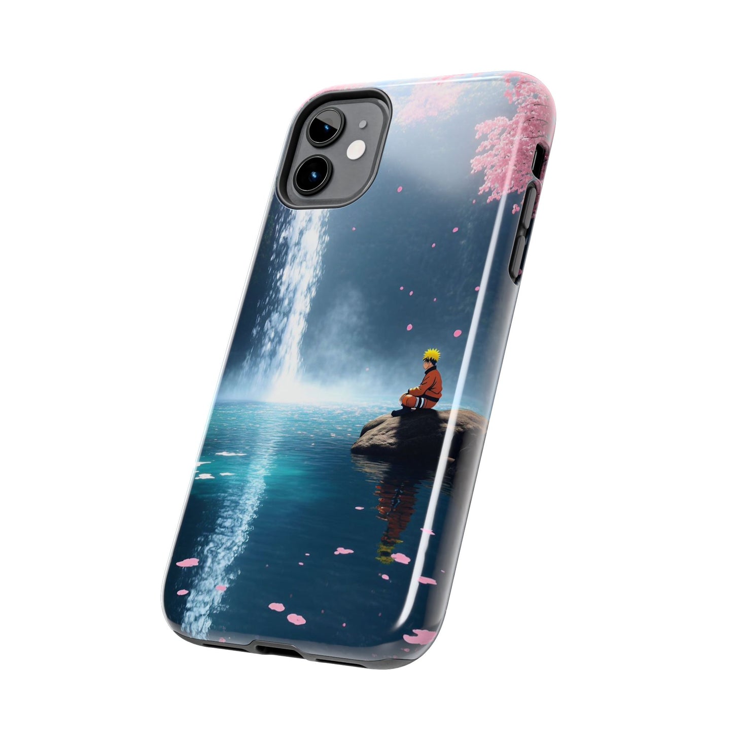 Naruto Scenic Tough Phone Case — Waterfall Meditation Anime Cover