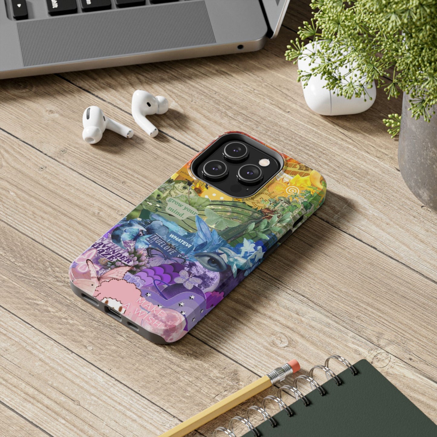 Collage Art Phone Case — 'Grow Your Mind' Lavender Haze Tough Case