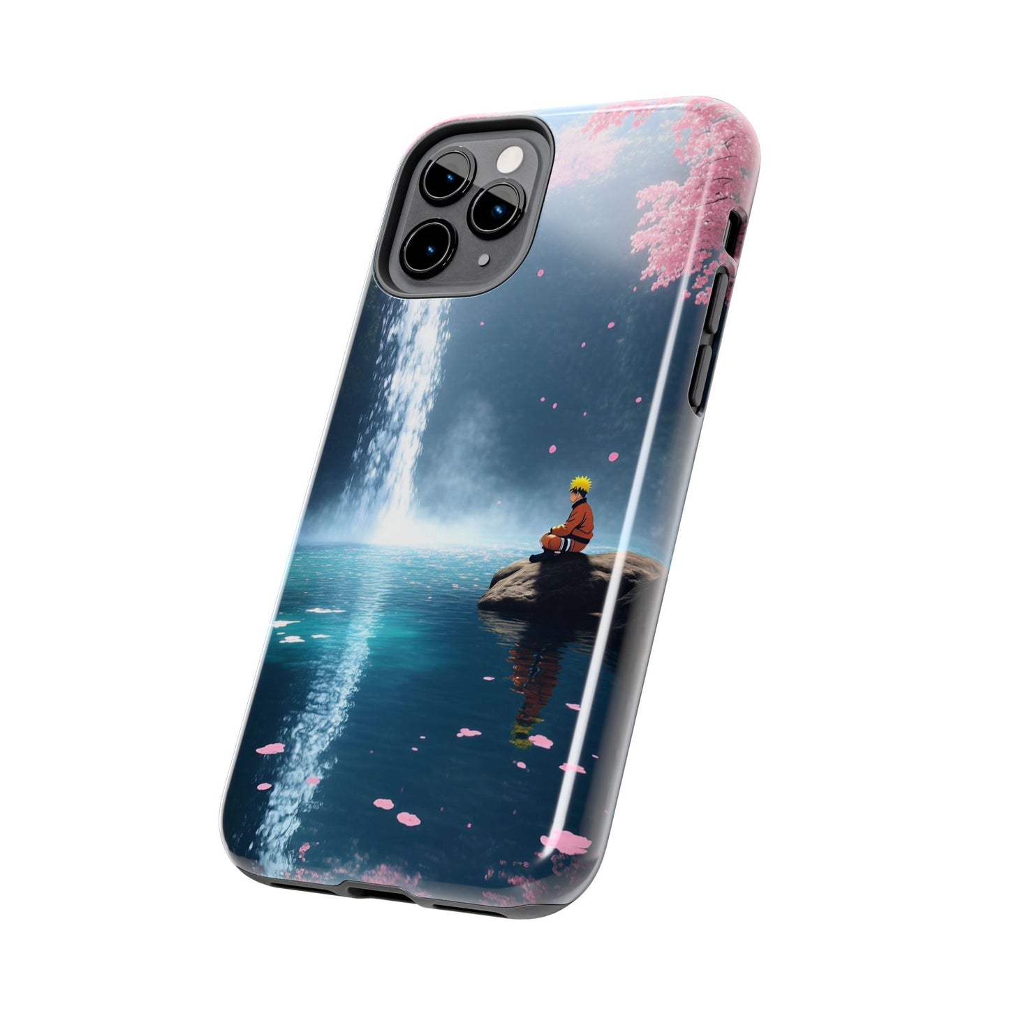 Naruto Scenic Tough Phone Case — Waterfall Meditation Anime Cover