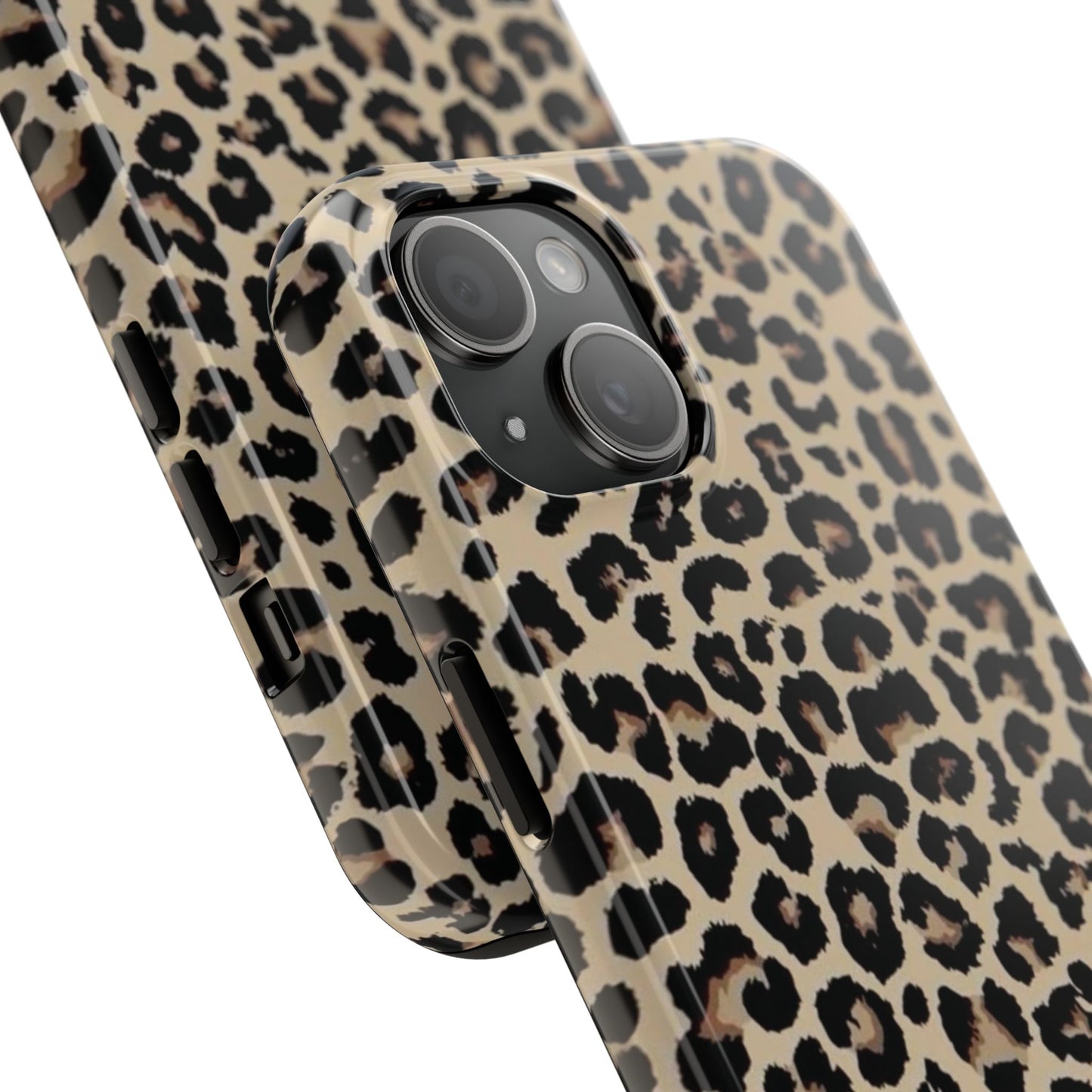 Leopard Print Tough Phone Case — Durable Protective iPhone Cover