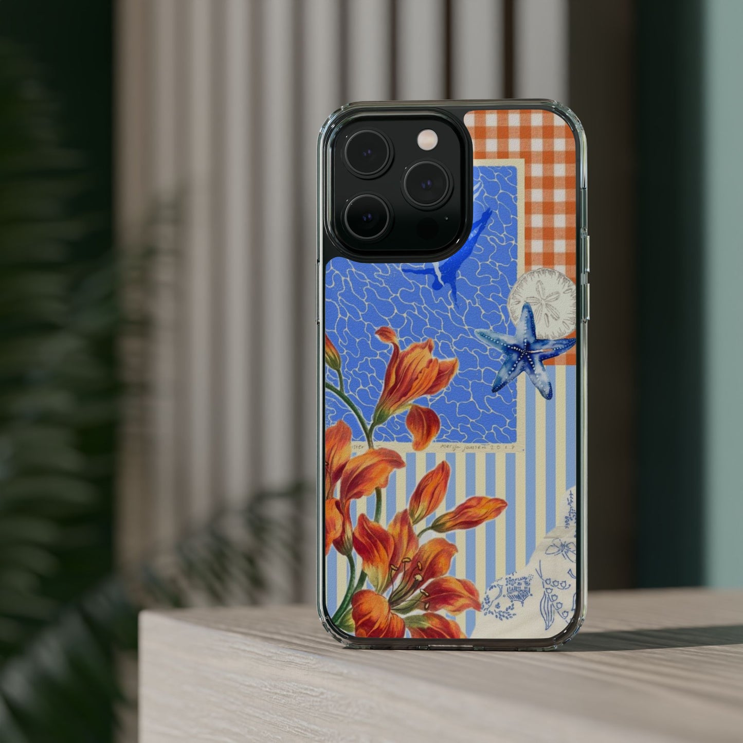 Floral Patchwork Clear Impact-Resistant Phone Case
