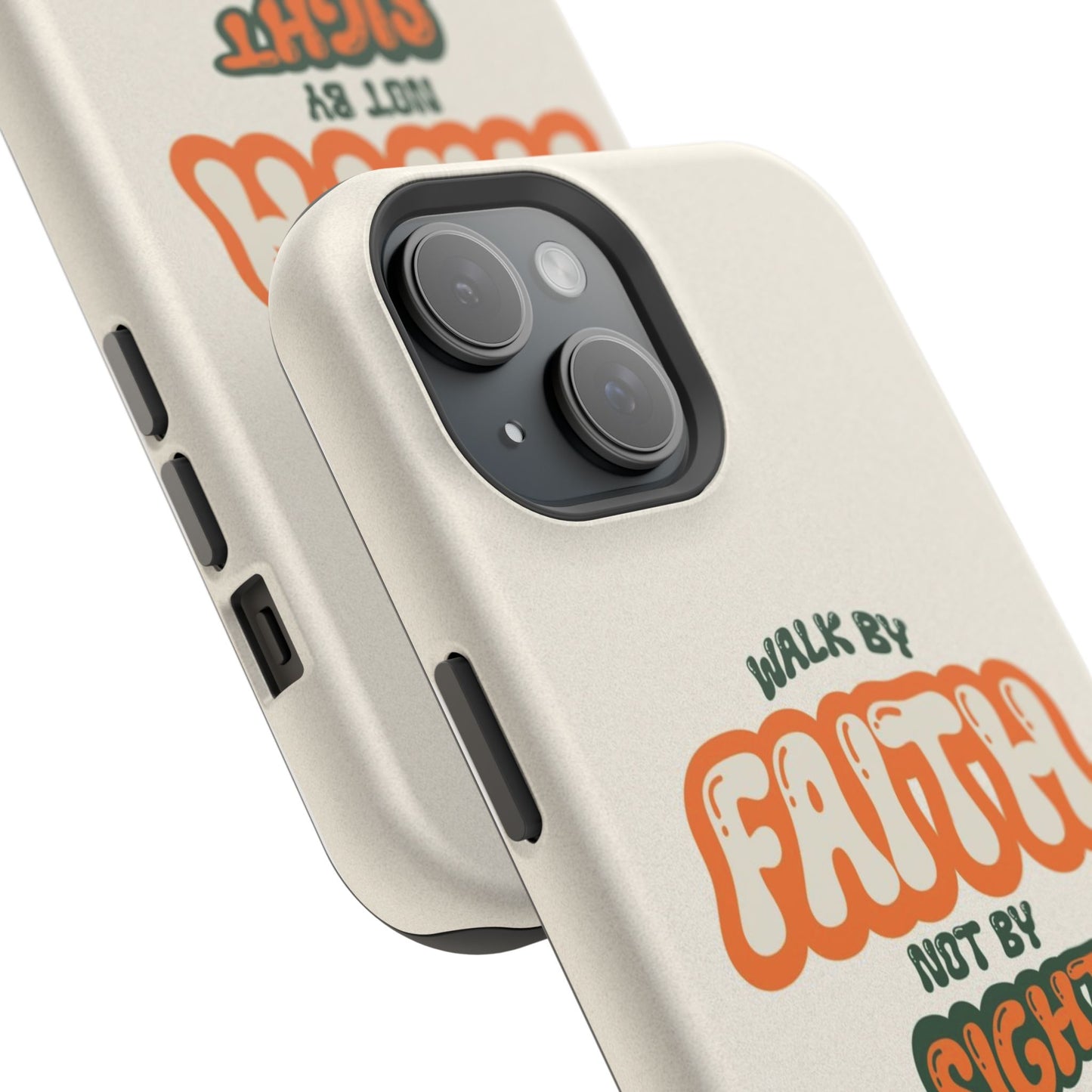Magnetic Impact-Resistant Case — "Walk by Faith Not by Sight" Inspirational Phone Cover
