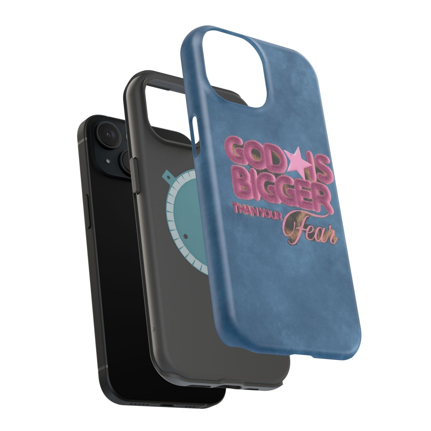 Phone Case — “God Is Bigger Than Your Fear” Magnetic Impact-Resistant Case