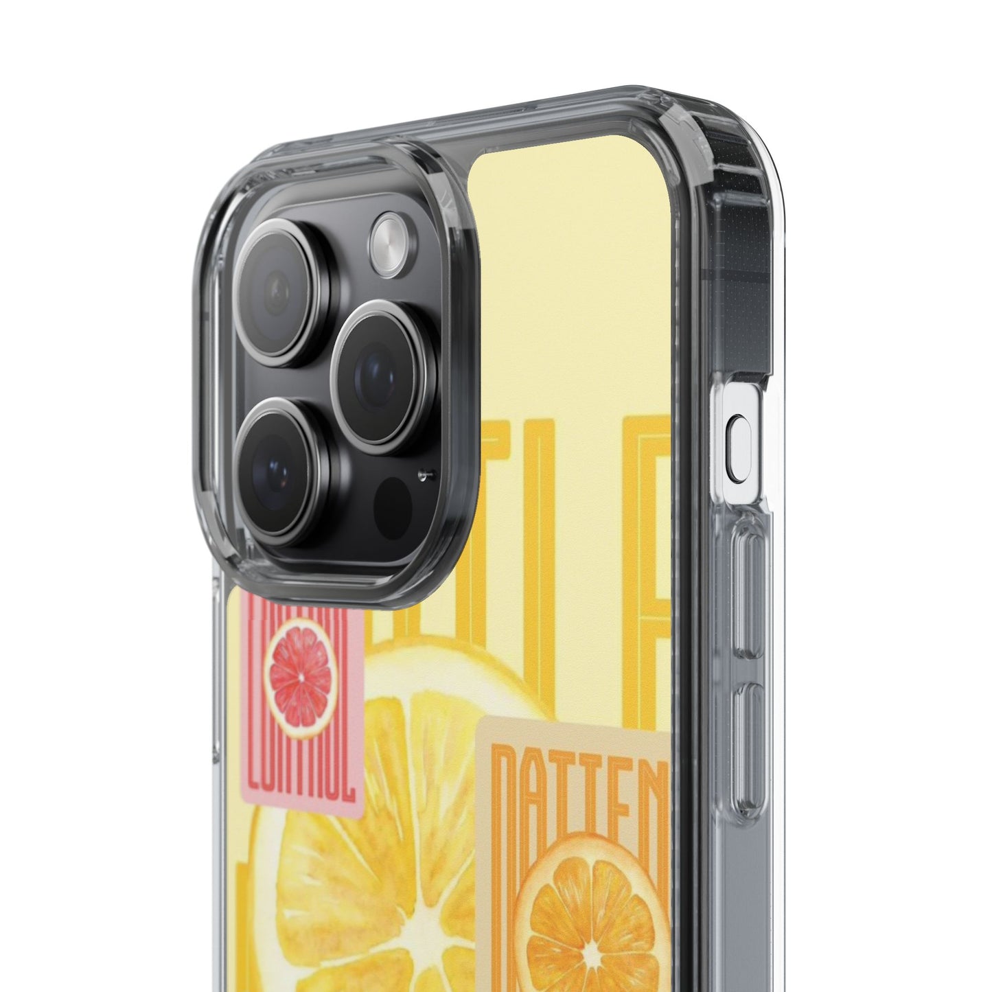 Clear Phone Case — Citrus Fruit Typography "Good Faith" Design