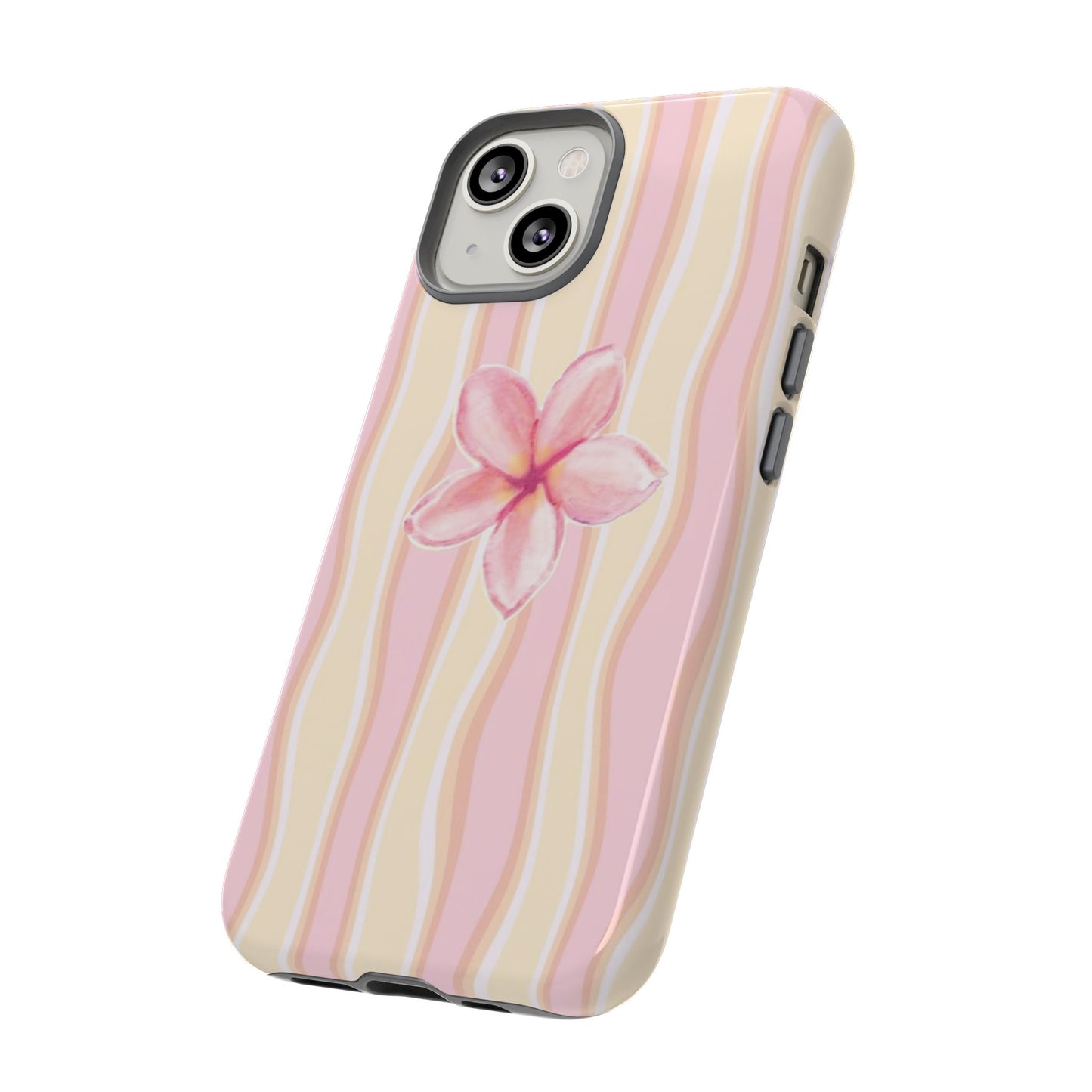 Pink Plumeria Phone Case - Tropical Floral Tough Phone Case