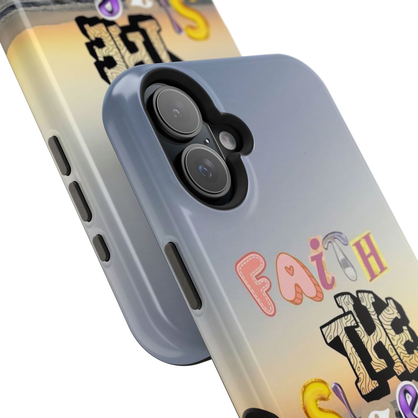 Magnetic Impact-Resistant Phone Case — "Faith the Size of a Mustard Seed" Sunset Design