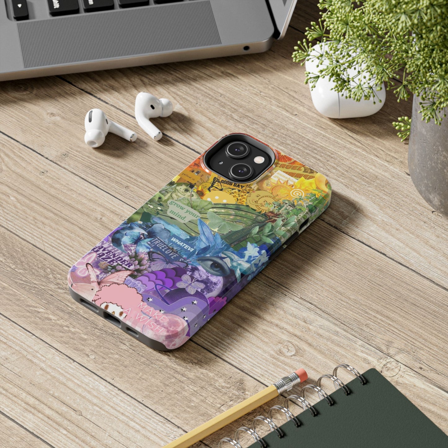 Collage Art Phone Case — 'Grow Your Mind' Lavender Haze Tough Case