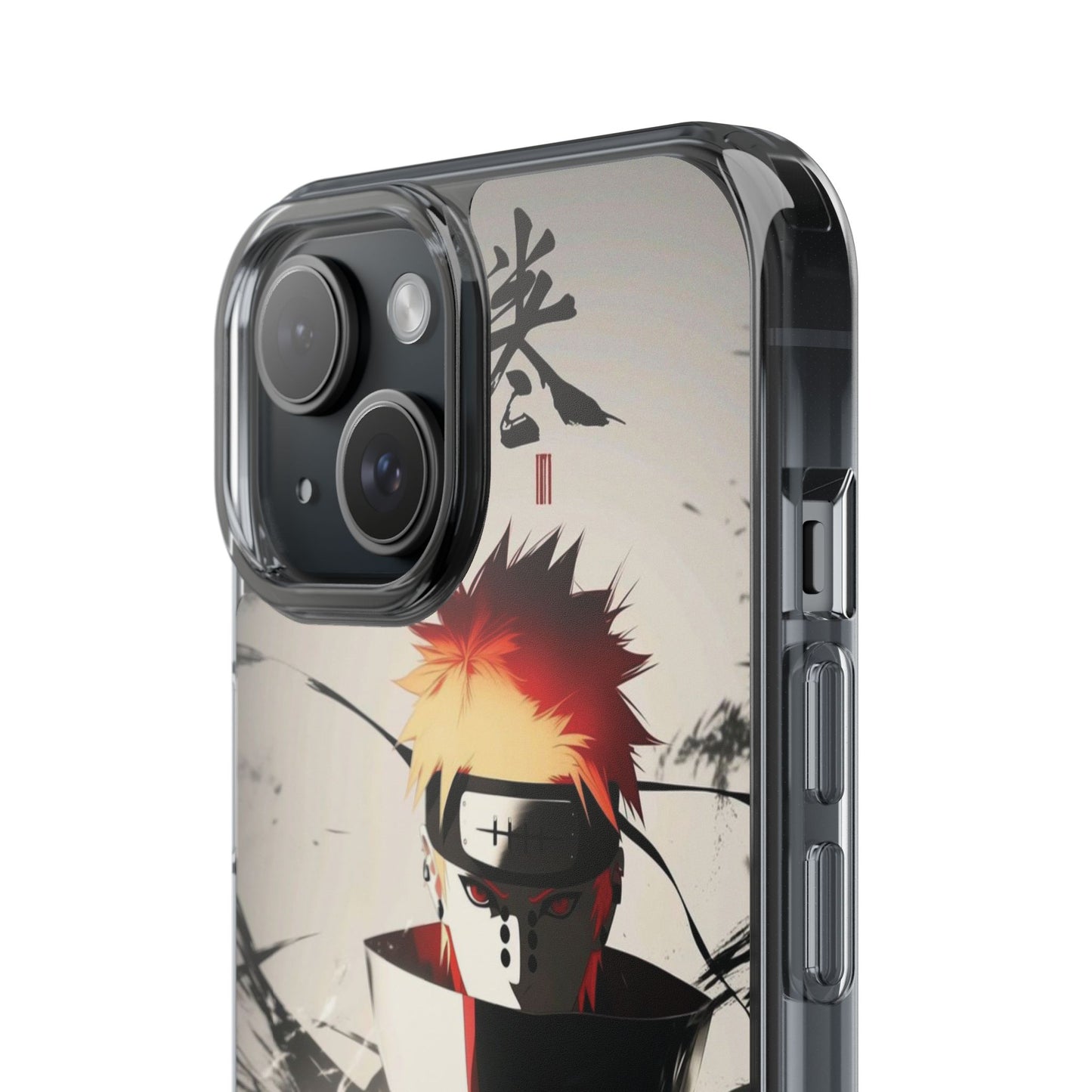 Clear Impact-Resistant Phone Case — Anime Akatsuki Shadow Design
