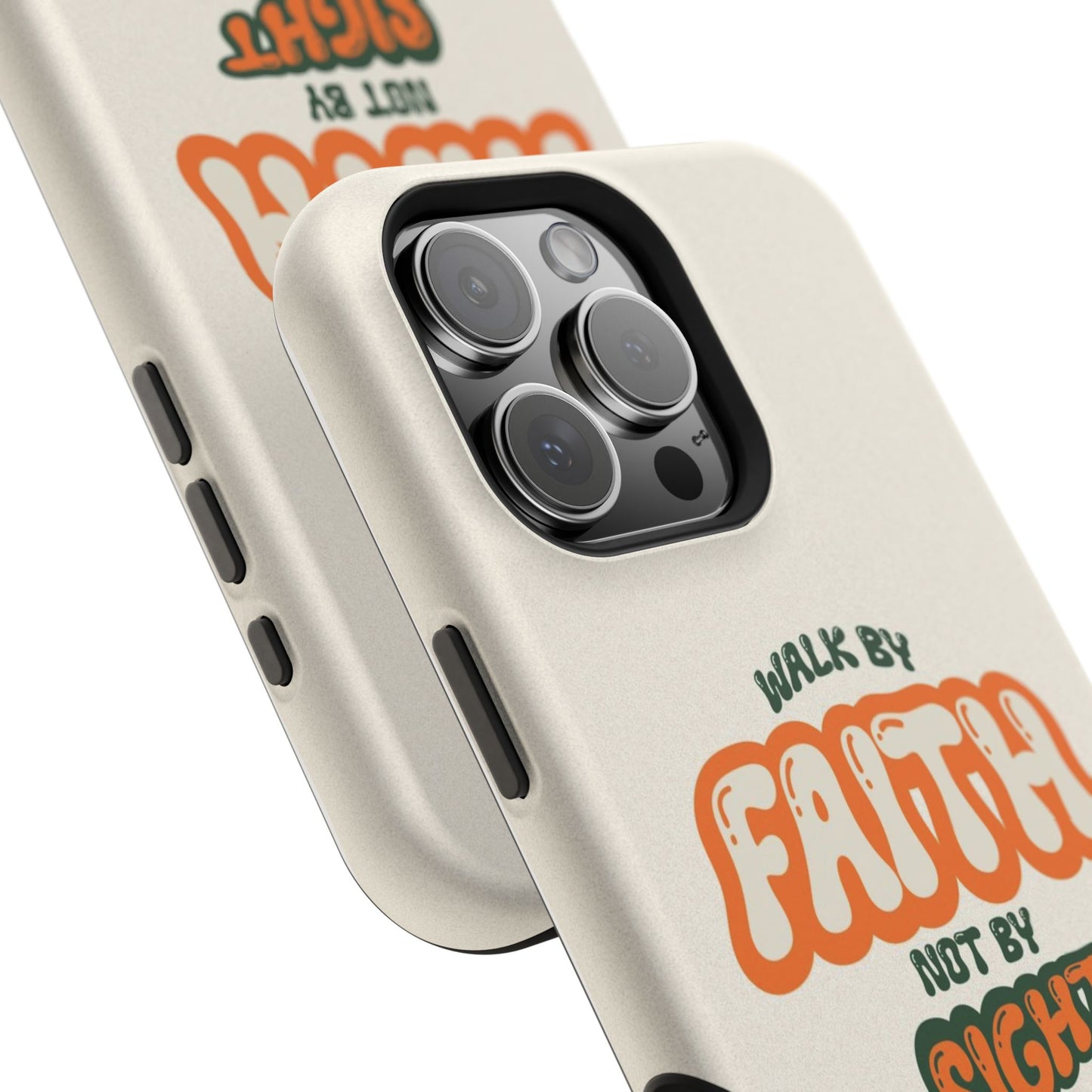 Magnetic Impact-Resistant Case — "Walk by Faith Not by Sight" Inspirational Phone Cover