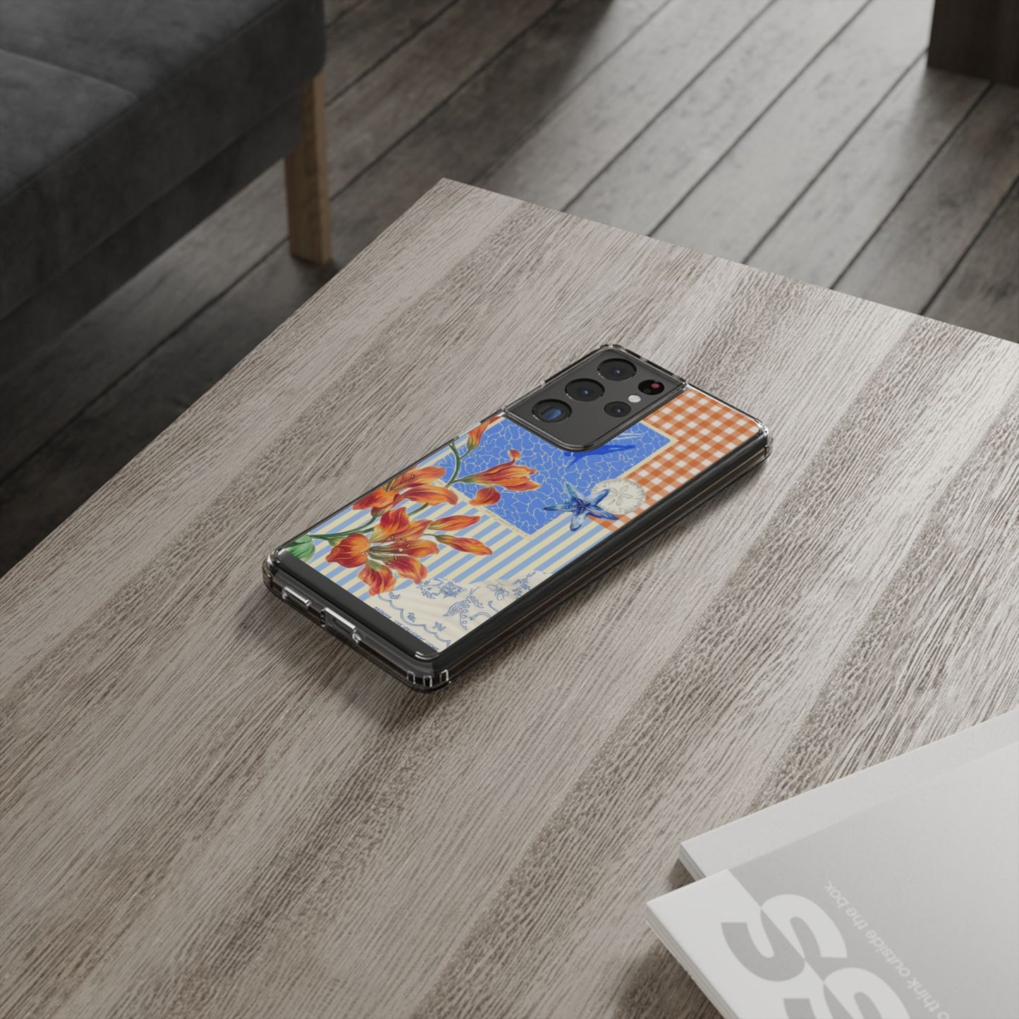 Floral Patchwork Clear Impact-Resistant Phone Case
