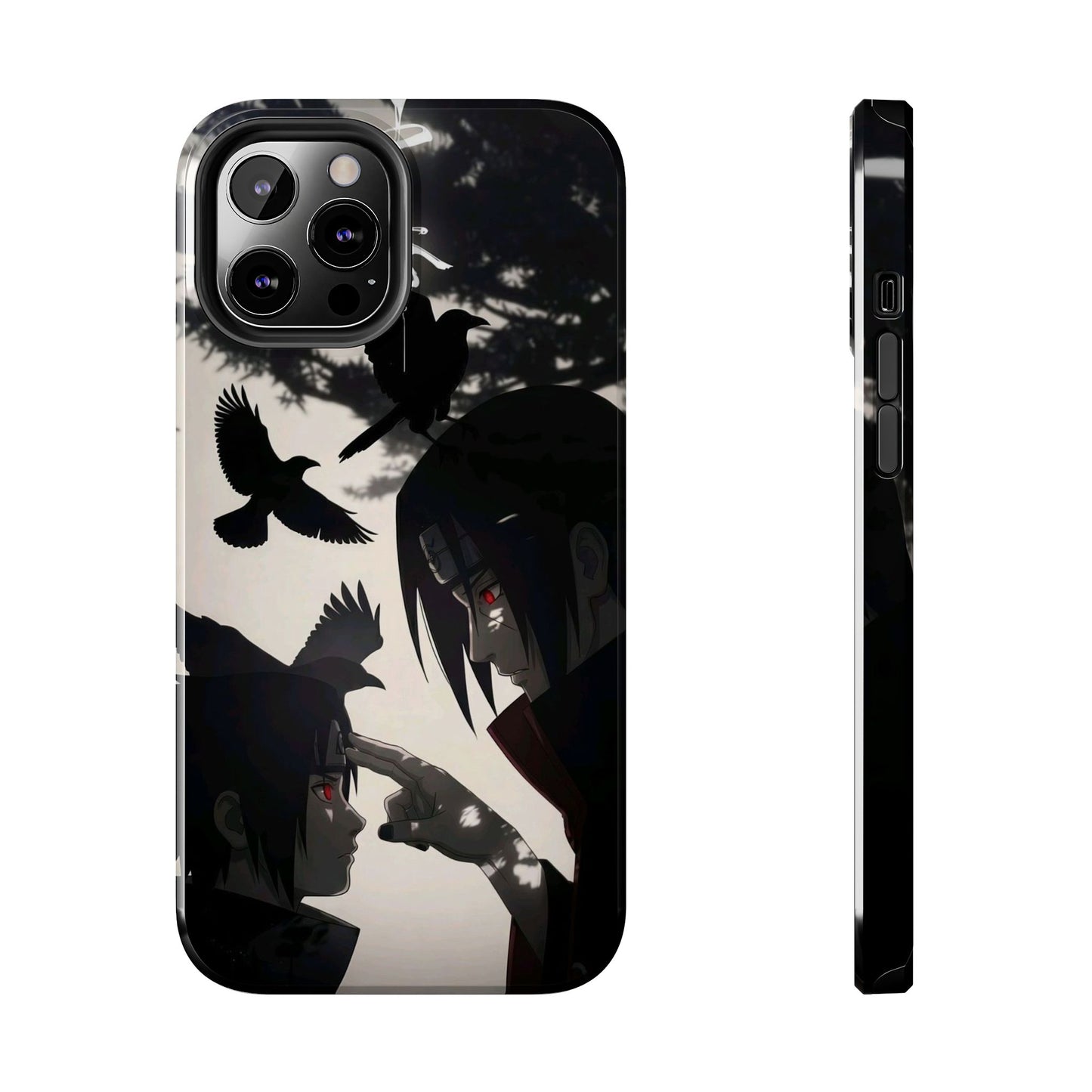 Anime Raven Silhouette Phone Case — Dark Red Eye Tough Protective Case