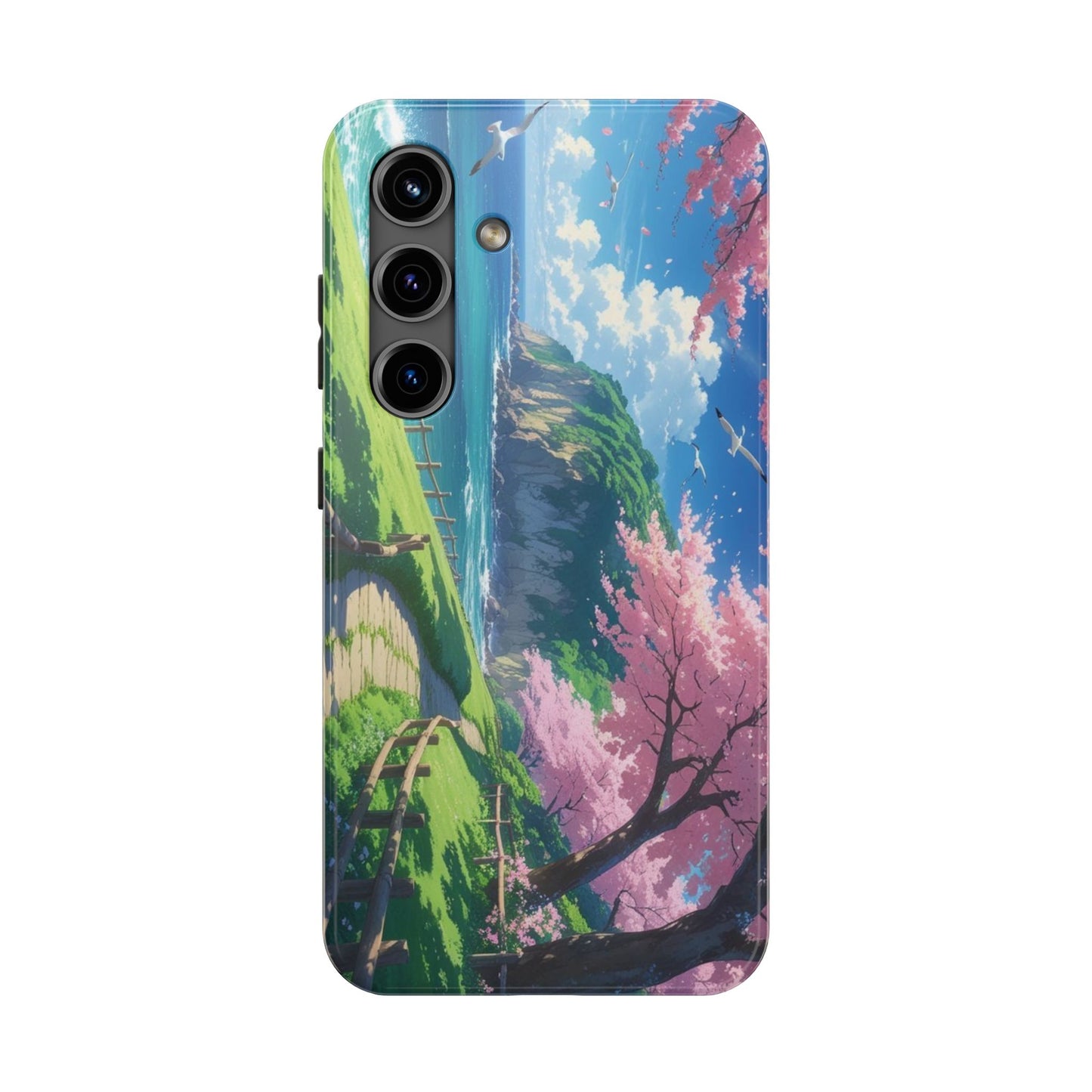 Tough Phone Case — Scenic Cherry Blossom Landscape Phone Cover