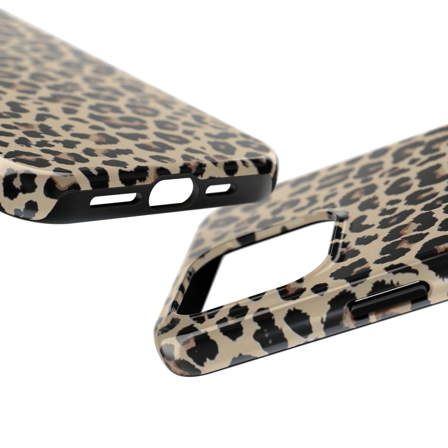 Leopard Print Tough Phone Case — Durable Protective iPhone Cover