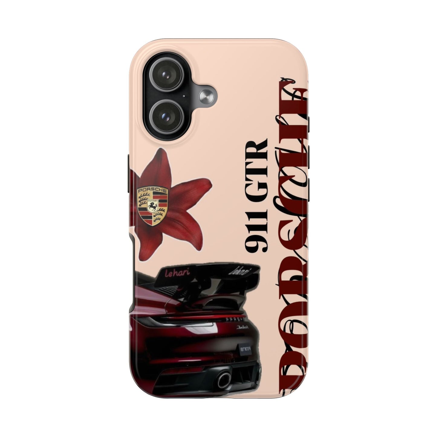 Porsche 911 GT-R Red Orchid Tough Phone Case — Sports Car Protective Cover