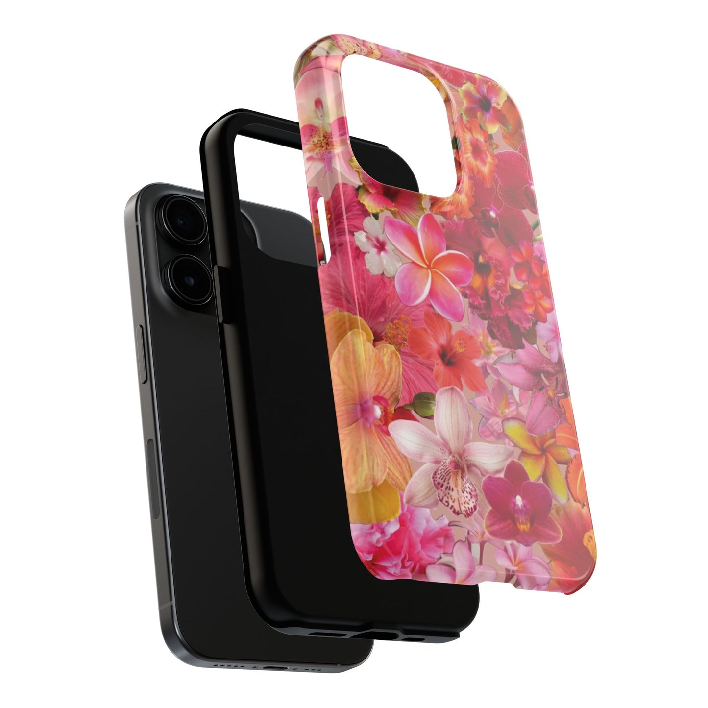 Tough Phone Case — Pink Tropical Floral Orchids Phone Cover