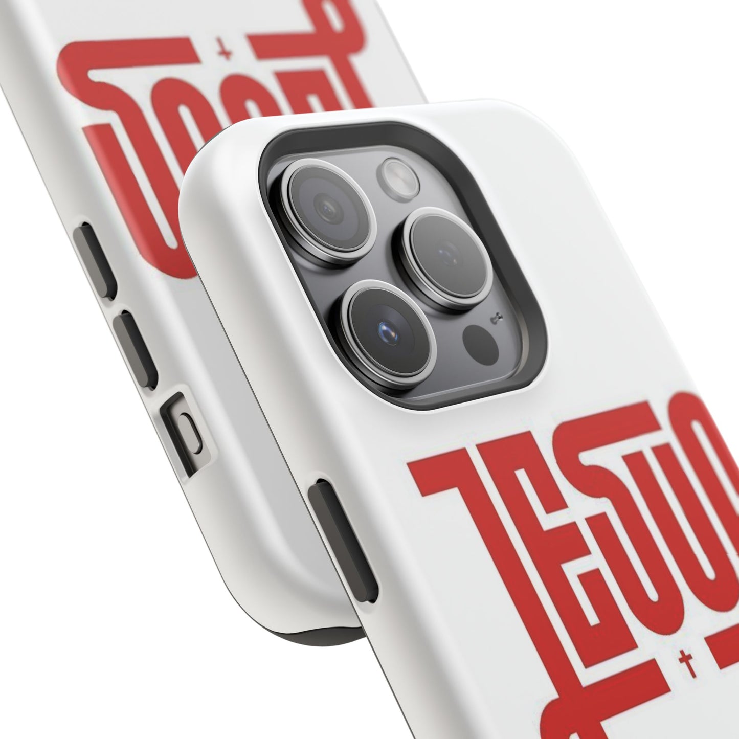 Jesus Magnetic Impact‑Resistant Phone Case — Bold Red Script Christian iPhone Cover