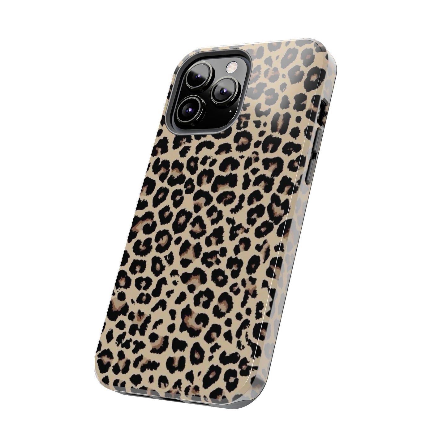 Leopard Print Tough Phone Case — Durable Protective iPhone Cover