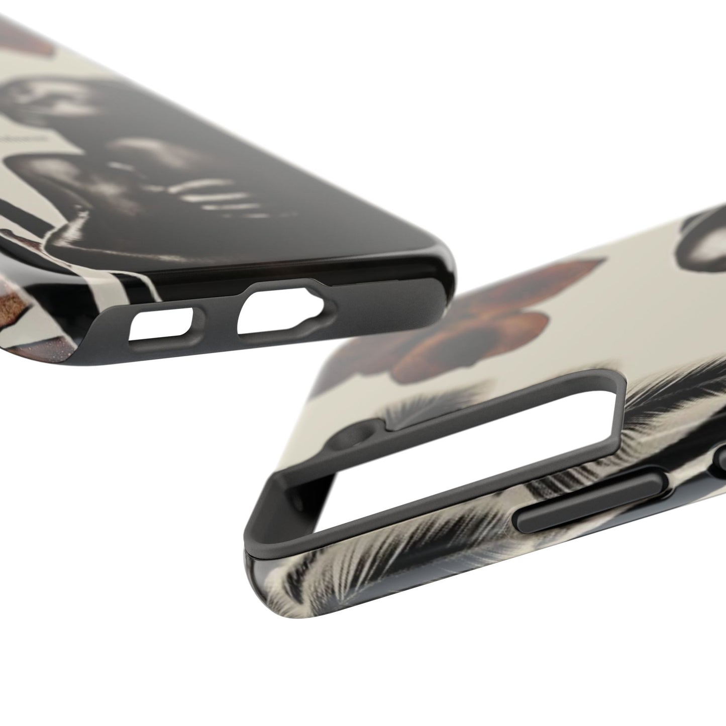 Tough Phone Case — "Peacefulness" Artistic Black Woman Floral Design