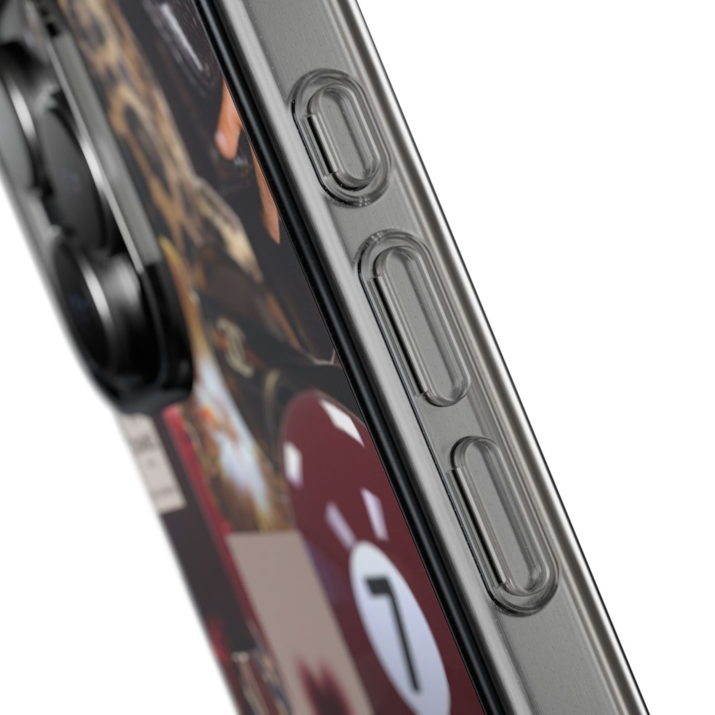 Clear Impact-Resistant Phone Case — Retro Cherry Collage Design