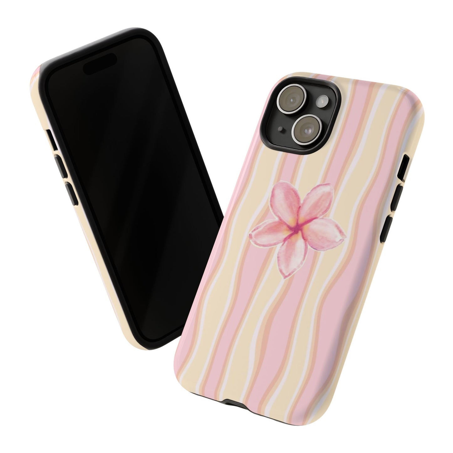 Pink Plumeria Phone Case - Tropical Floral Tough Phone Case
