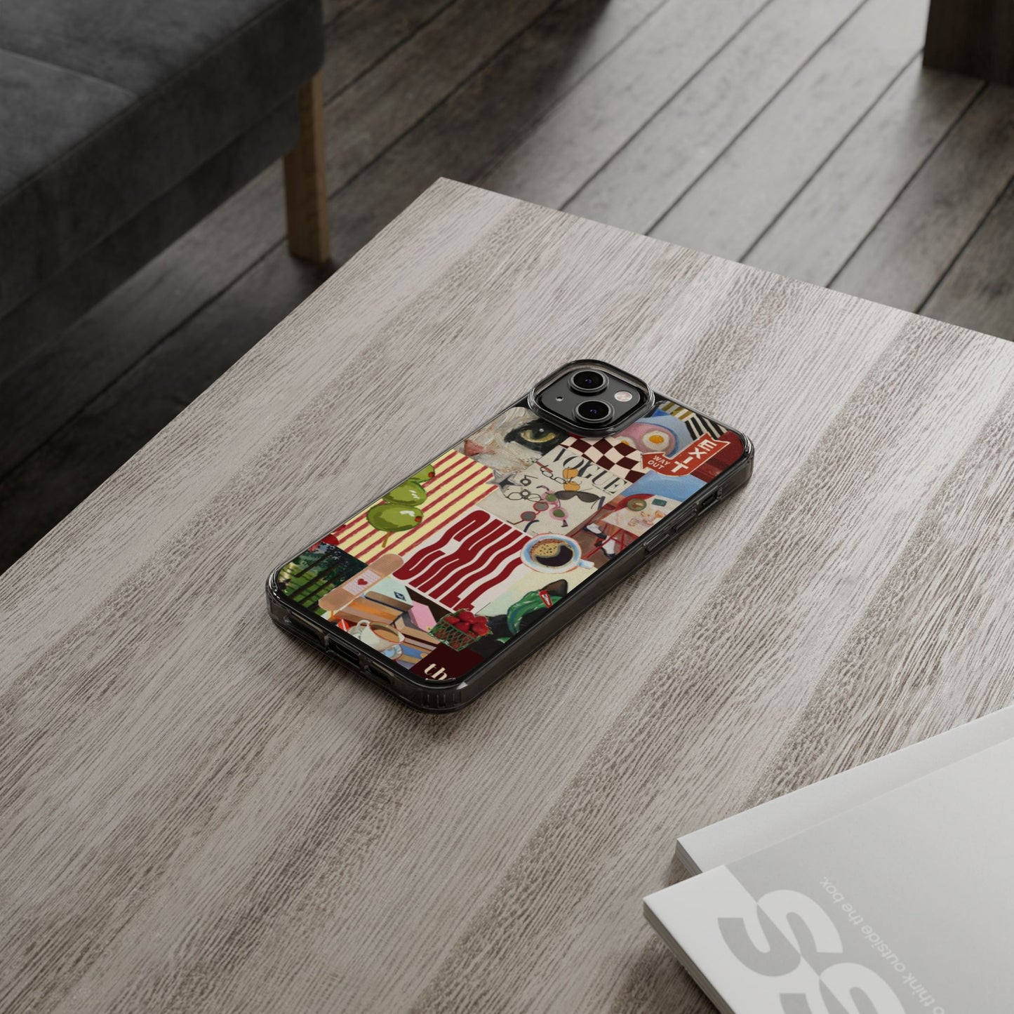 Collage Vintage Aesthetic Clear Impact-Resistant Phone Case