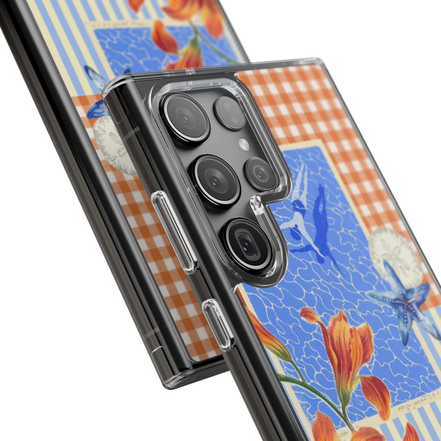 Floral Patchwork Clear Impact-Resistant Phone Case