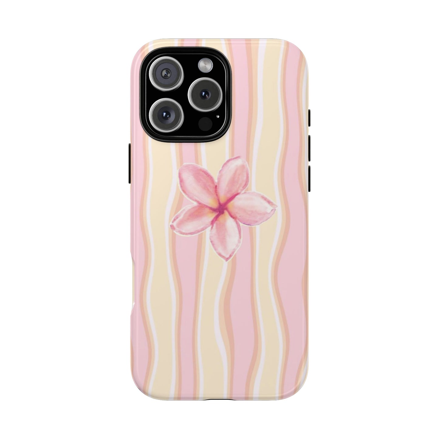Pink Plumeria Phone Case - Tropical Floral Tough Phone Case