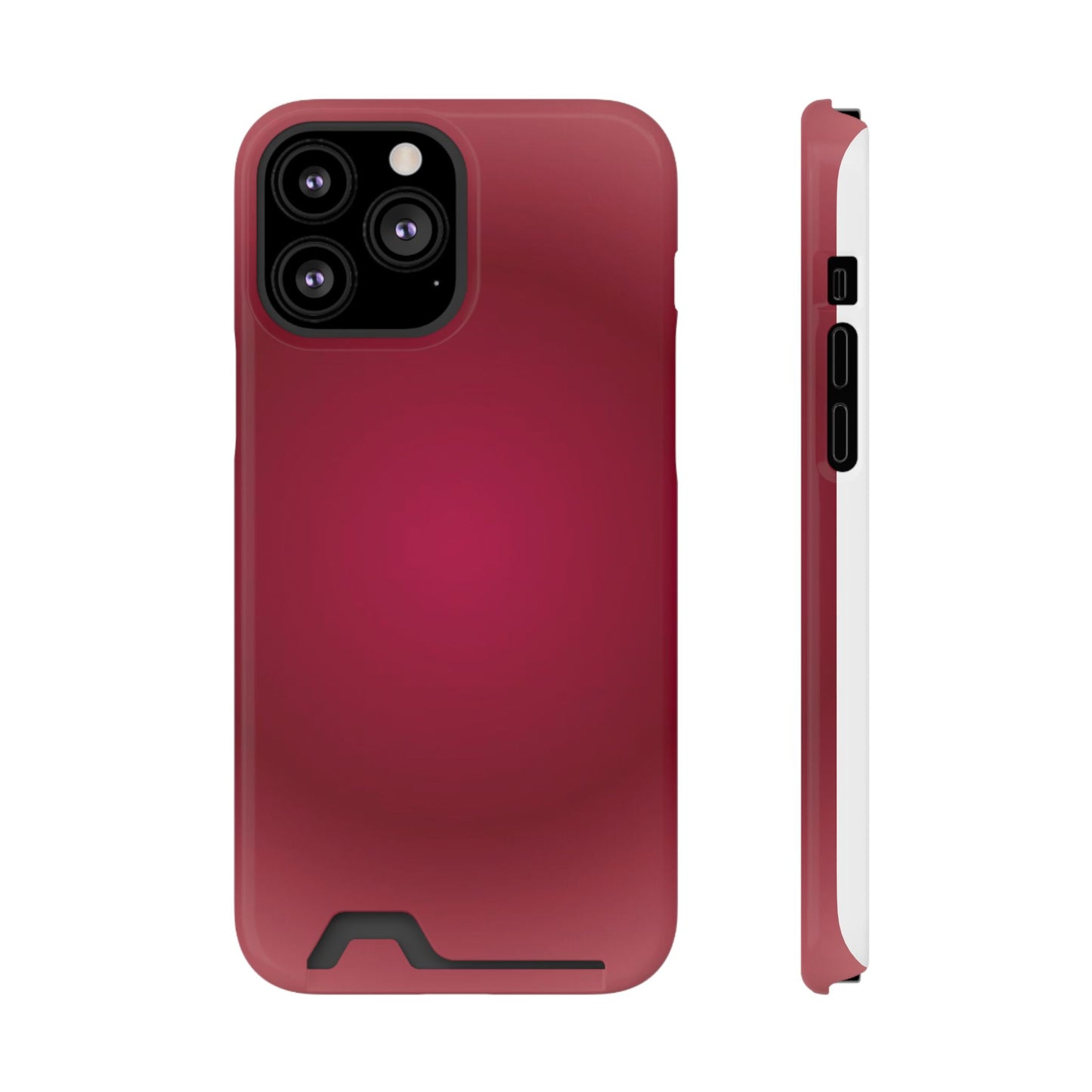 Slim Card-Holder Phone Case — Magnetic Red Wallet Cover