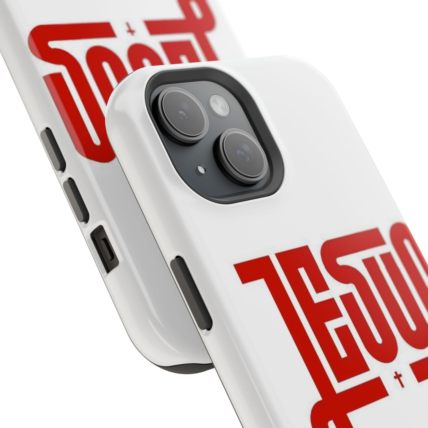 Jesus Magnetic Impact‑Resistant Phone Case — Bold Red Script Christian iPhone Cover