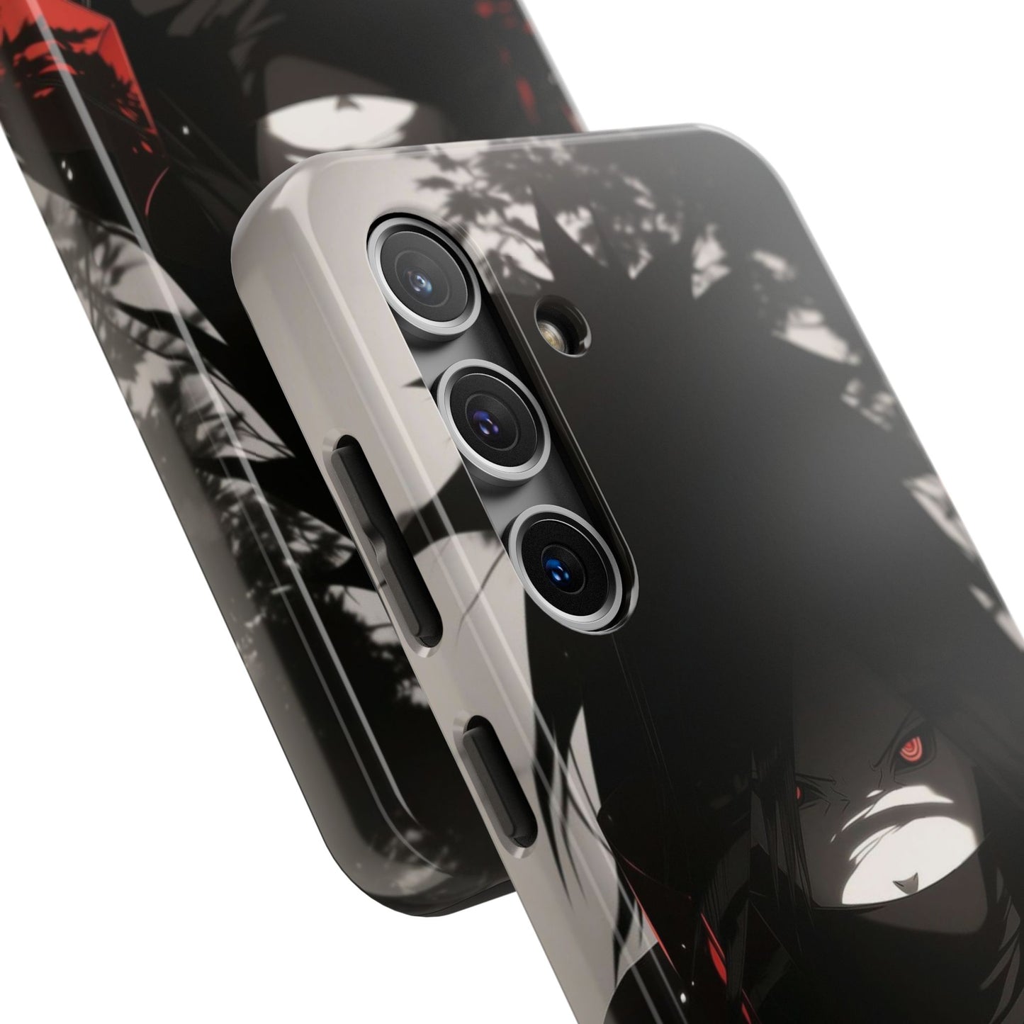 Anime Dark Ninja Phone Case — Red Eye Silhouette Tough Phone Case