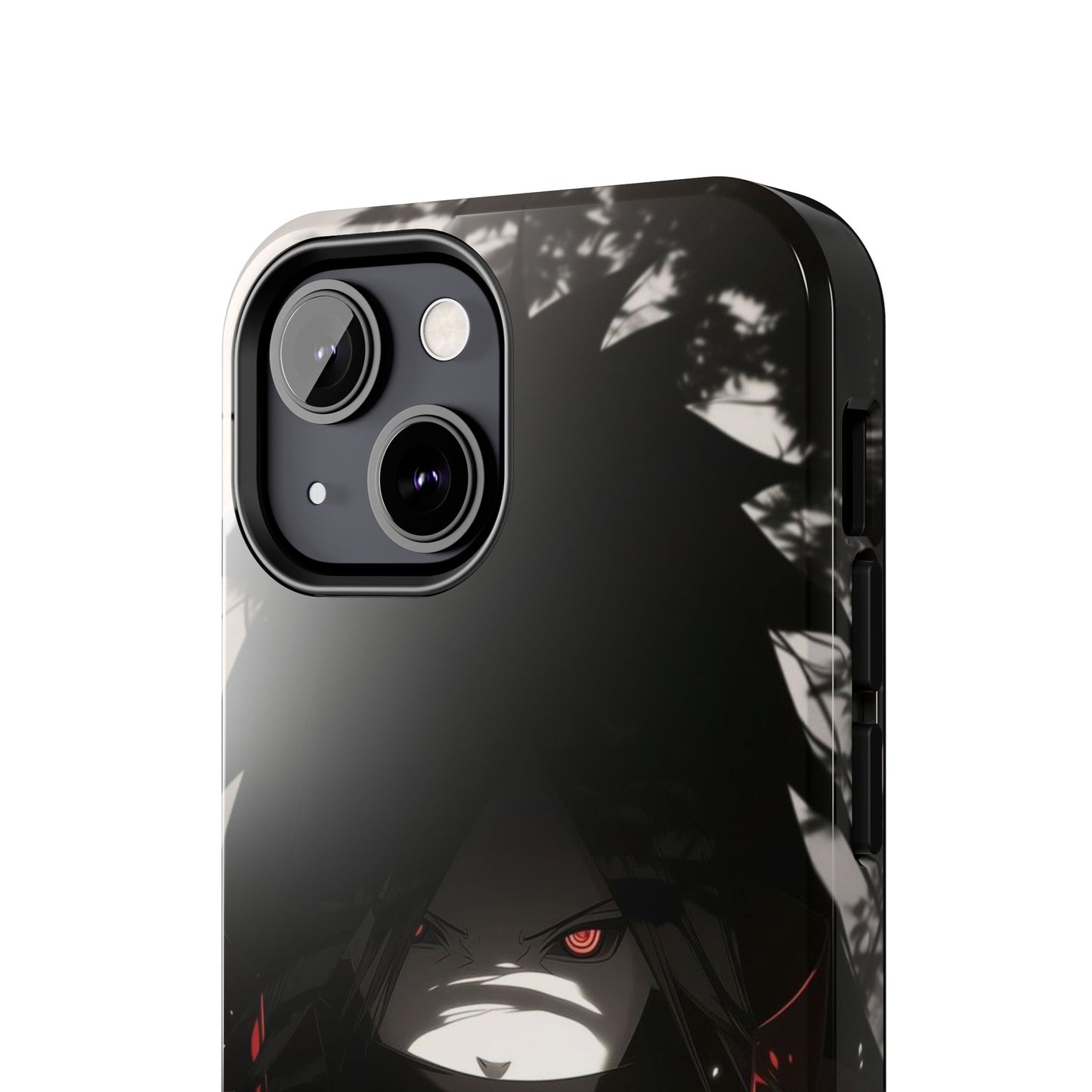 Anime Dark Ninja Phone Case — Red Eye Silhouette Tough Phone Case