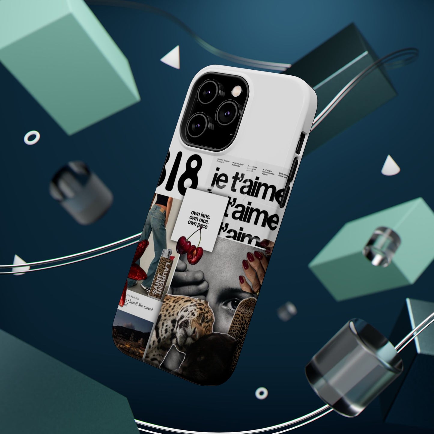 Collage 'Je t’aime' Magnetic Impact-Resistant Phone Case