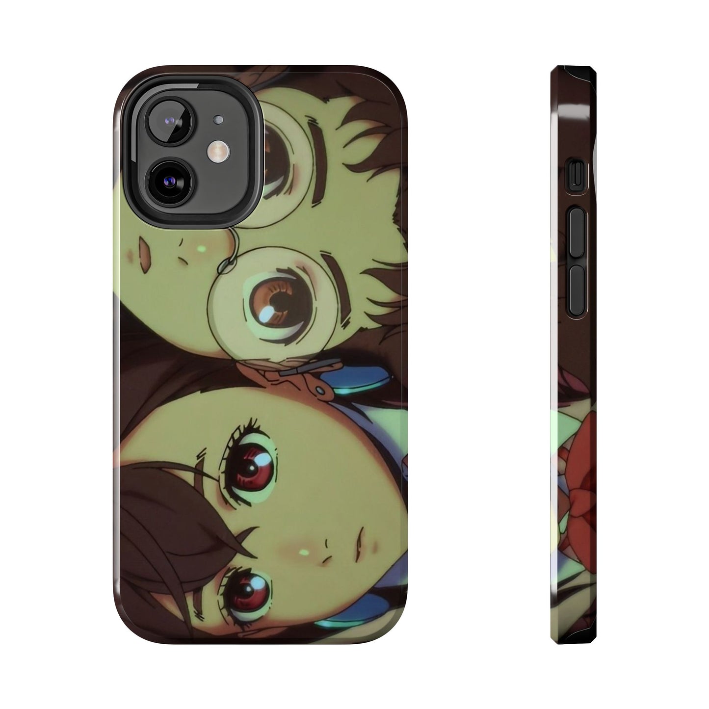 Anime Duo Tough Phone Case — Cute Chibi Sisters Protective Cover