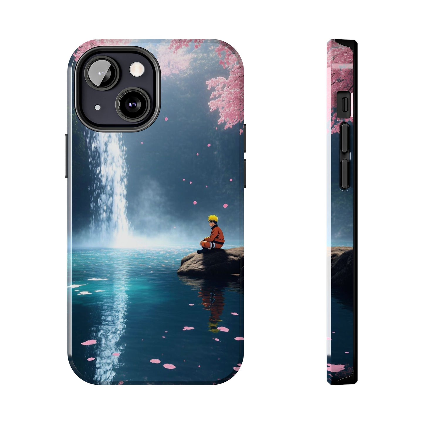 Naruto Scenic Tough Phone Case — Waterfall Meditation Anime Cover