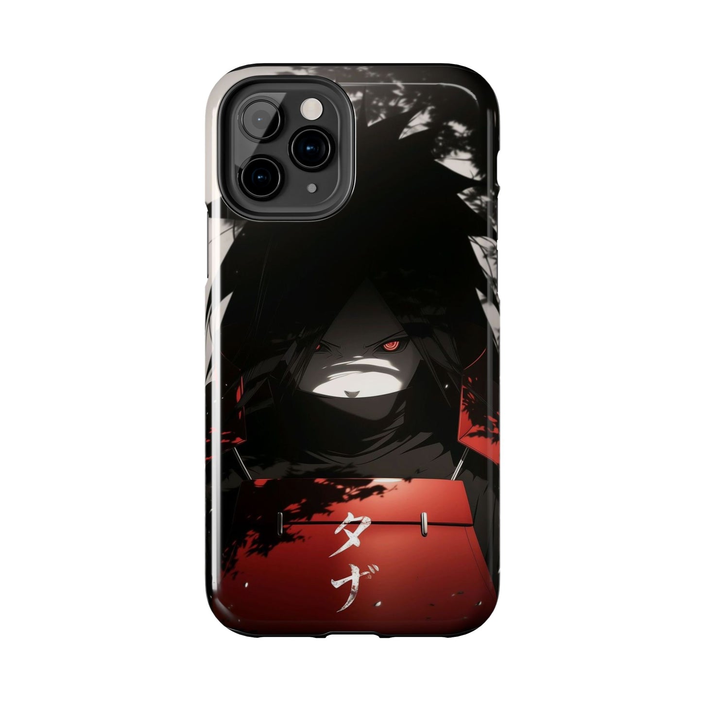 Anime Dark Ninja Phone Case — Red Eye Silhouette Tough Phone Case